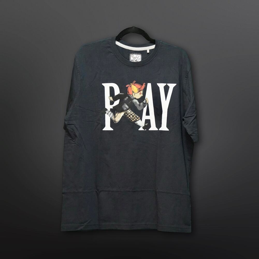 Play Cloths Black Graphic Print T-Shirt - Size Large